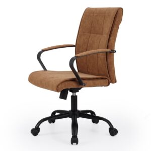 Sillón Despacho Colonial Camel Cuir / Negro