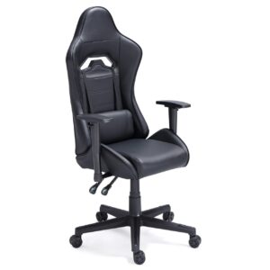 Sillón Gamer Giratorio Y Reclinable Jordan Simil Piel Negro
