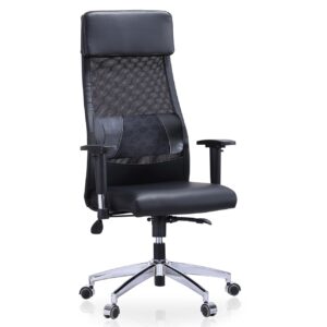 Sillón Giratorio Airflow SíMil Piel / Red Transpirable Negro