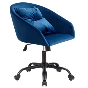 Sillón Giratorio Cushion Velvet Azul