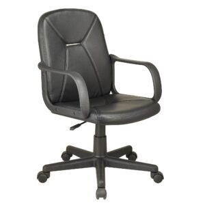 Sillón Giratorio Genesis SíMil Piel Negro