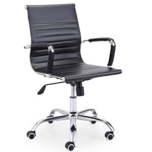 Sillón Giratorio Lucy SíMil Piel Negro