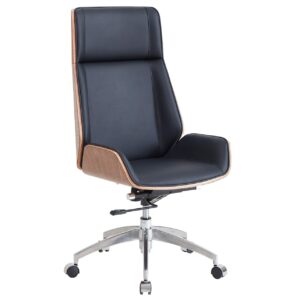Sillon Giratorio Ulrich Simil Piel Negro